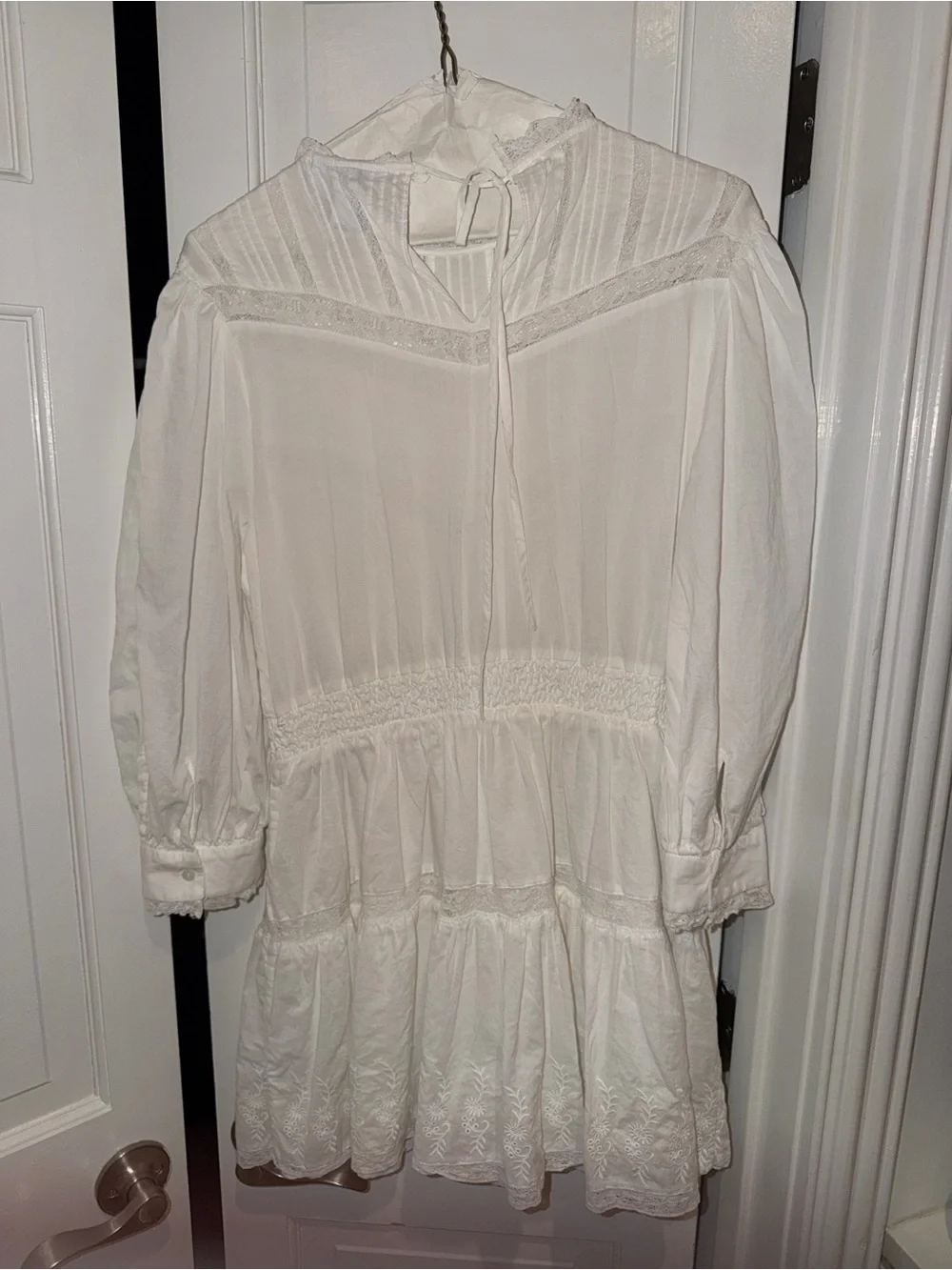 LoveShackFancy Ivory Embroidered Lace Blouse - Picture 2 of 3